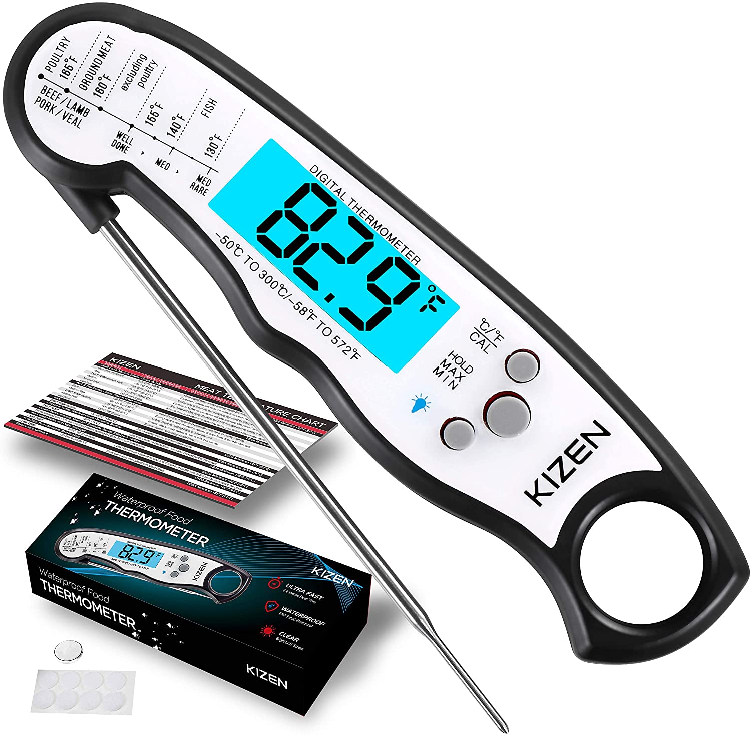 Kizen Multi-Use Instant Read Digital Meat Thermometer