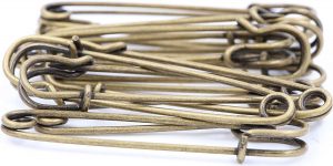 LeBeila Antique Bronze Safety Pins, 12-Pack