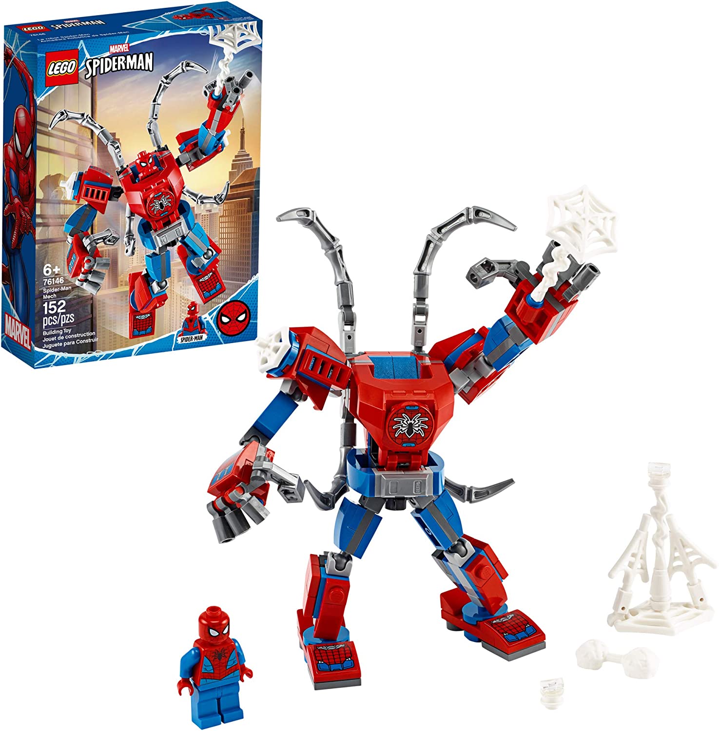 LEGO Marvel Spider-Man Mech 76146, 152-Piece