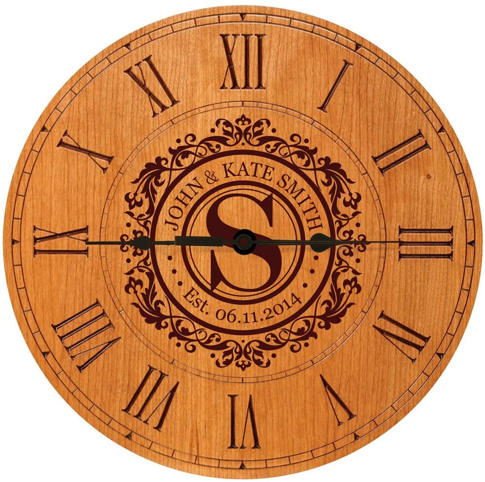 LifeSong Milestones Wooden Clock Personalized Gift