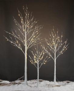 LIGHTSHARE Warm White Lit Birch Tree Christmas Decoration