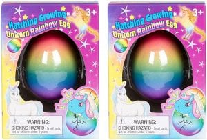 Master Toys & Novelties Unicorn Hatching Rainbow Egg, 2-Pack
