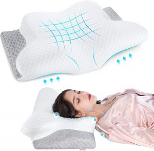 Misiki High-Density Memory Foam Cervical Neck Pillow