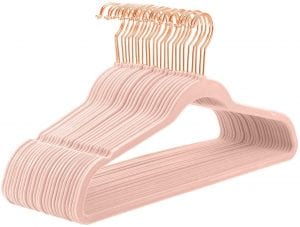 MIZGI Velvet Non-Slip Hangers, 50-Pack