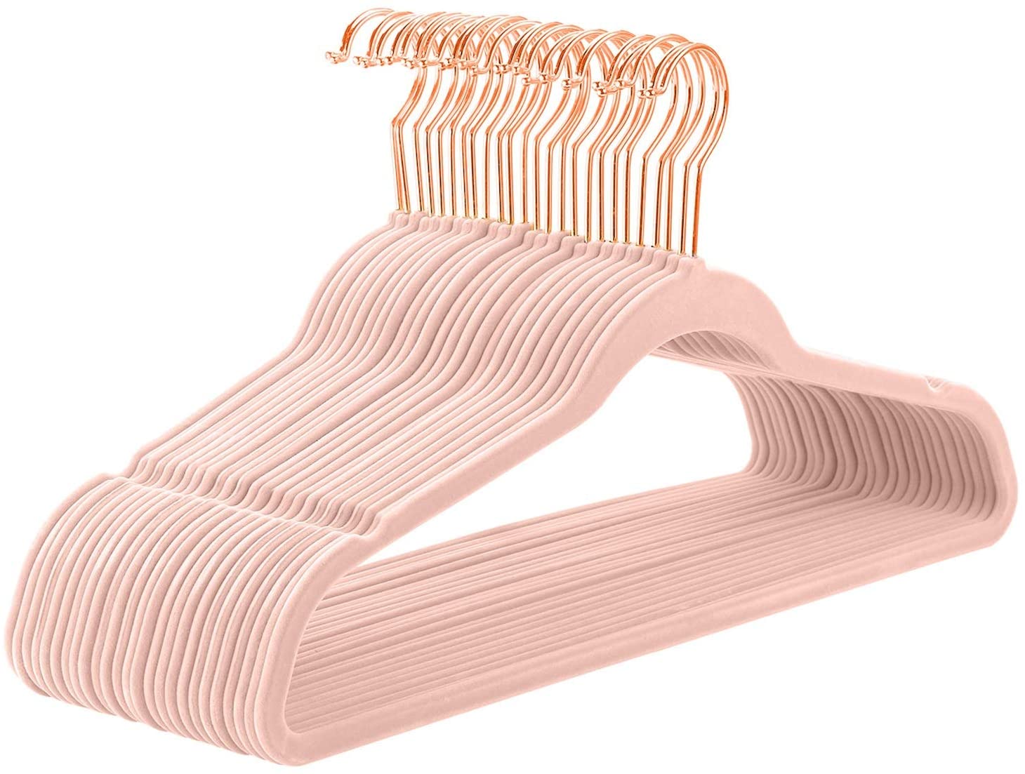 MIZGI Velvet Non-Slip Hangers, 50-Pack