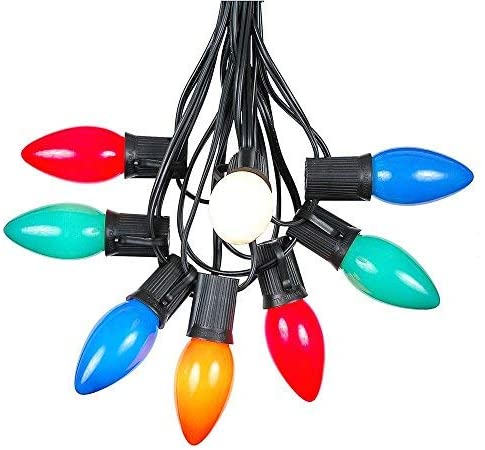 Novelty Lights C9 Classic Outdoor Christmas String Lights, 25-Foot