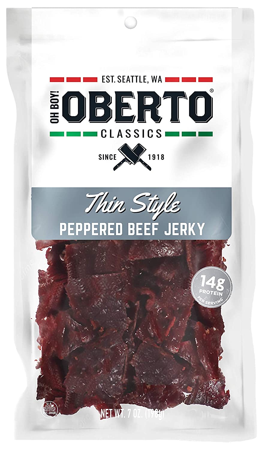 Oberto Thin Gluten Free Beef Jerky, 7-Ounce