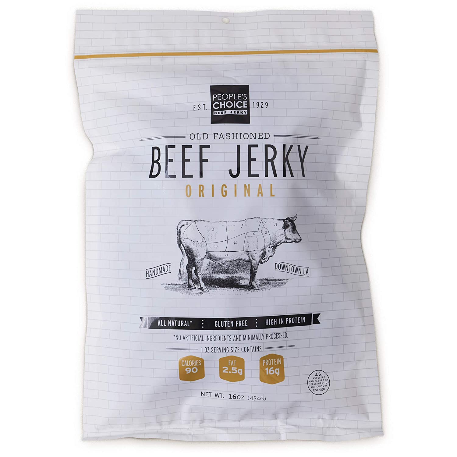 People’s Choice All Natural Beef Jerky, 16-Ounce