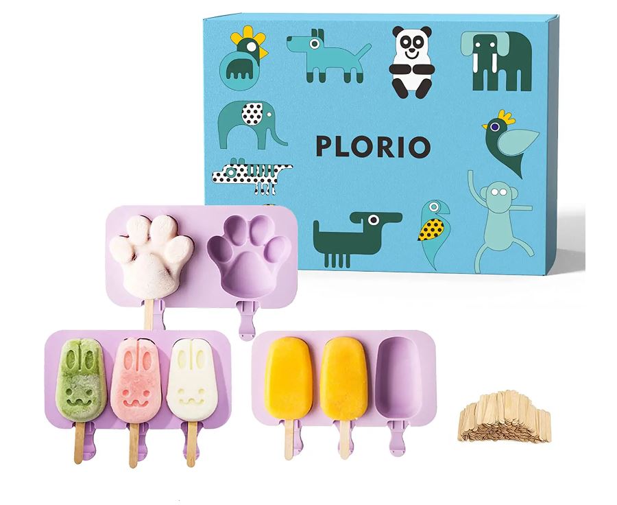 PLORIO Silicone Ice Cream Mold, 3-Pack