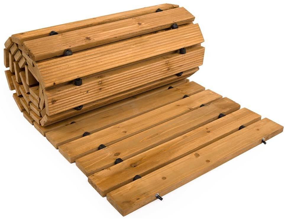 Plow & Hearth Semi-Flexible Wooden Patio Flooring