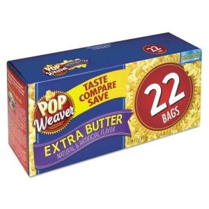 Pop Weaver Extra Butter Microwave Popcorn, 22-Count