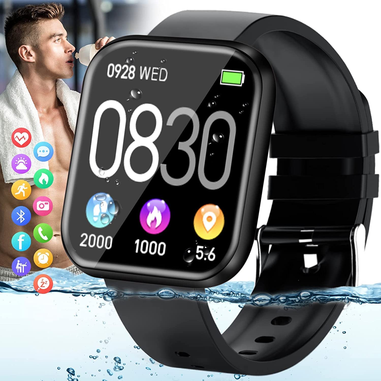 Pradory Sweat-Proof Touchscreen Android Smart Watch
