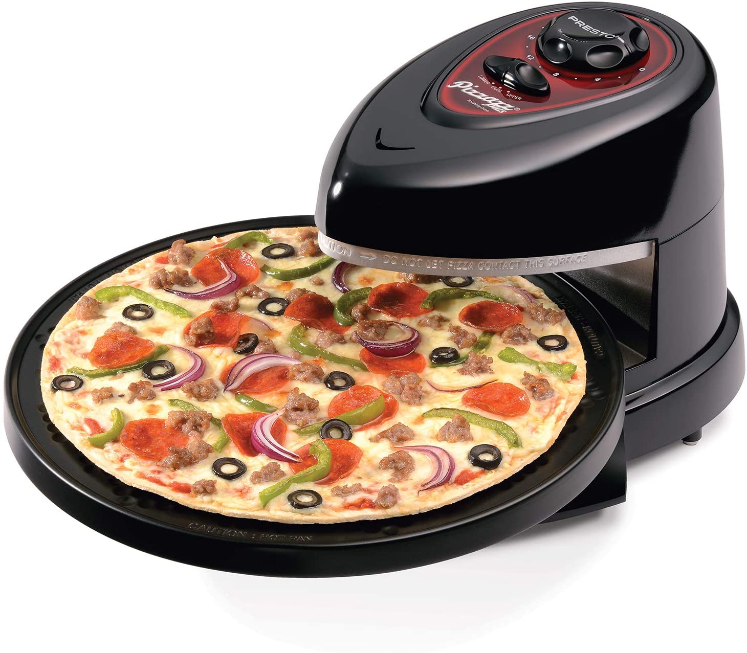 Presto 03430 Pizzazz Plus Auto-Off Countertop Rotating Pizza Oven
