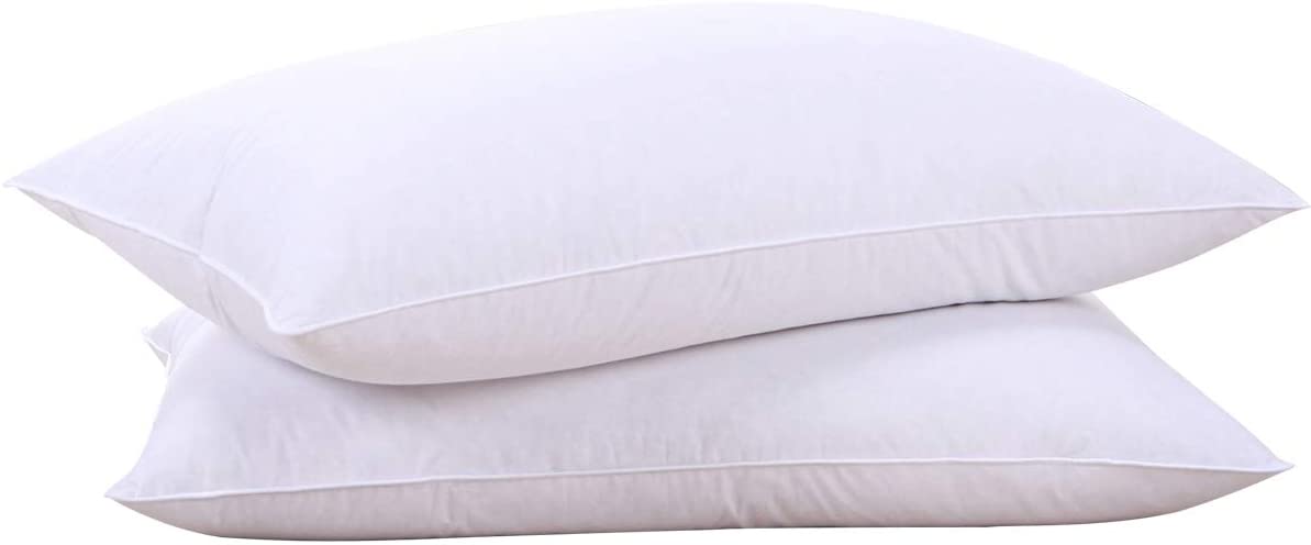 puredown Standard Natural Goose Down Pillow, 2-Pack