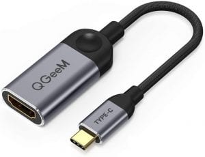 QGeeM Male-To-Female Thunderbolt 3 Compatible Cable