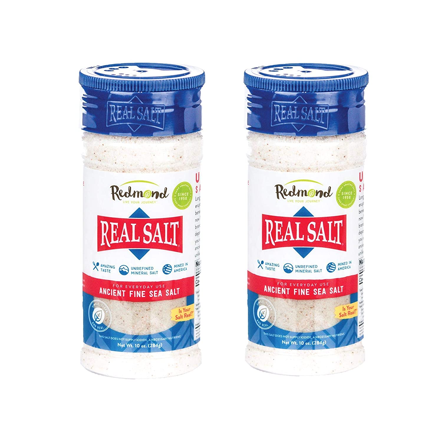 Redmond Ancient Fine Sea Salt For Cooking, 2-Pack