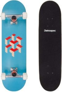 Retrospec Sky Blue Alameda Skateboard, 31 x 8-Inch