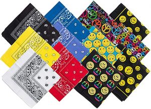 Silky Toes Re-Usable Lightweight Bandanas, 12-Pack