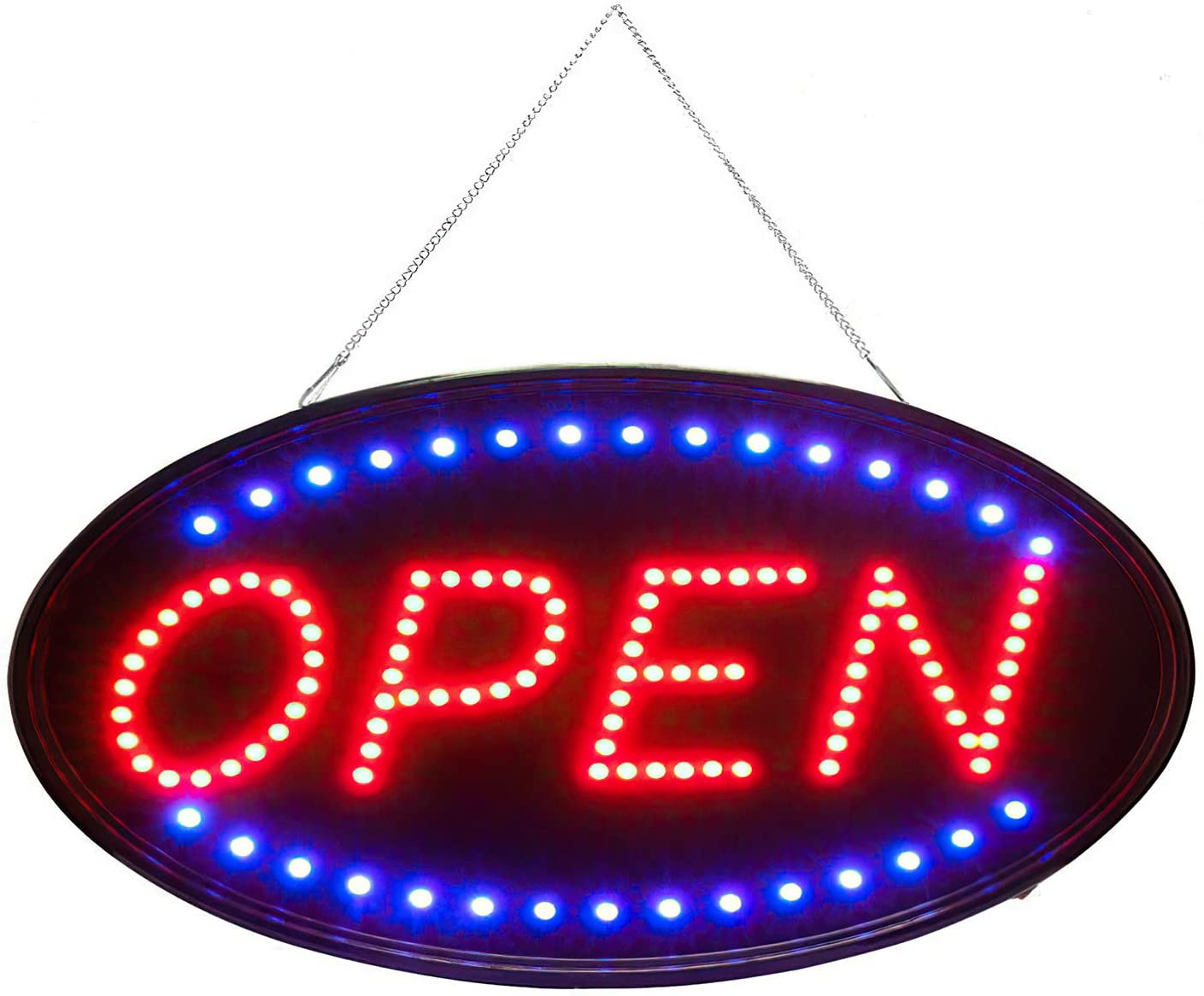 SK Depot Red & Blue Open Sign, 19-Inch x 10-Inch