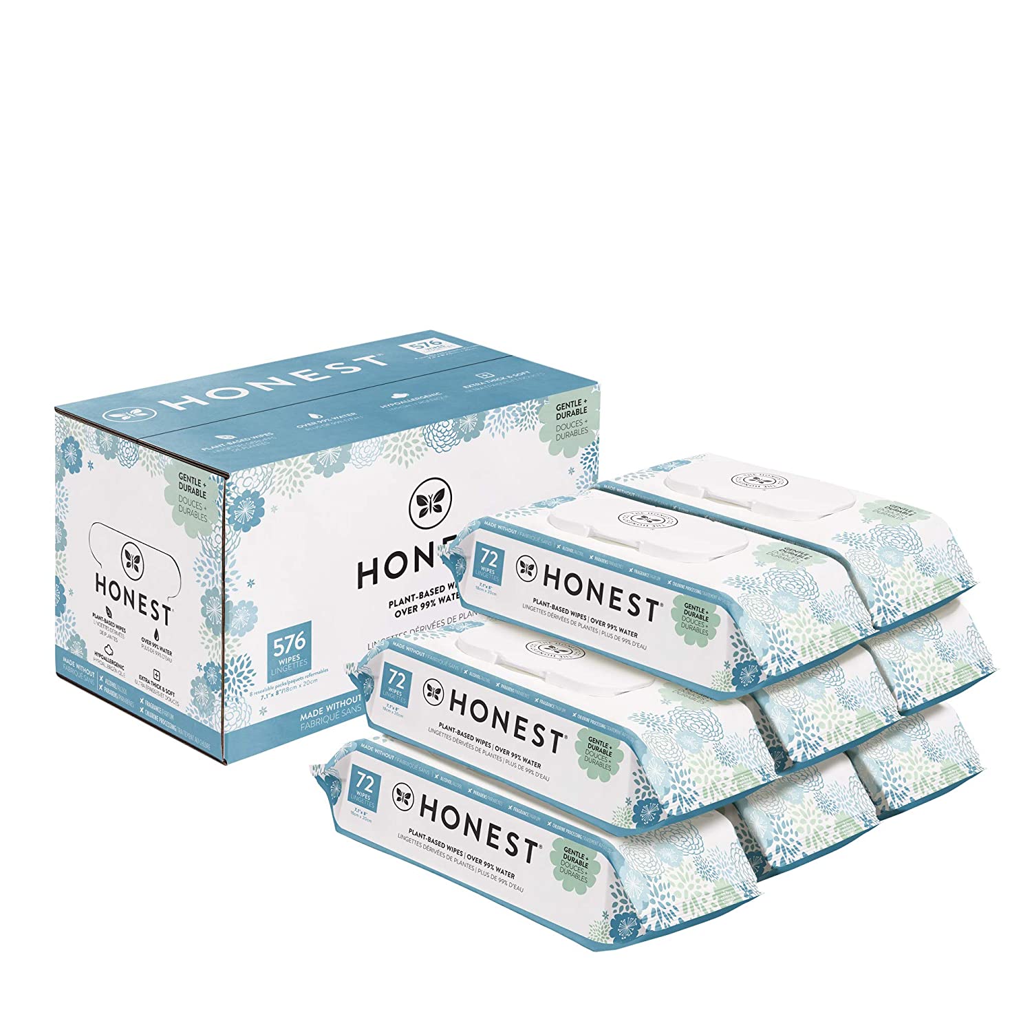 The Honest Company Sensitive Baby Wipes, 576-Count