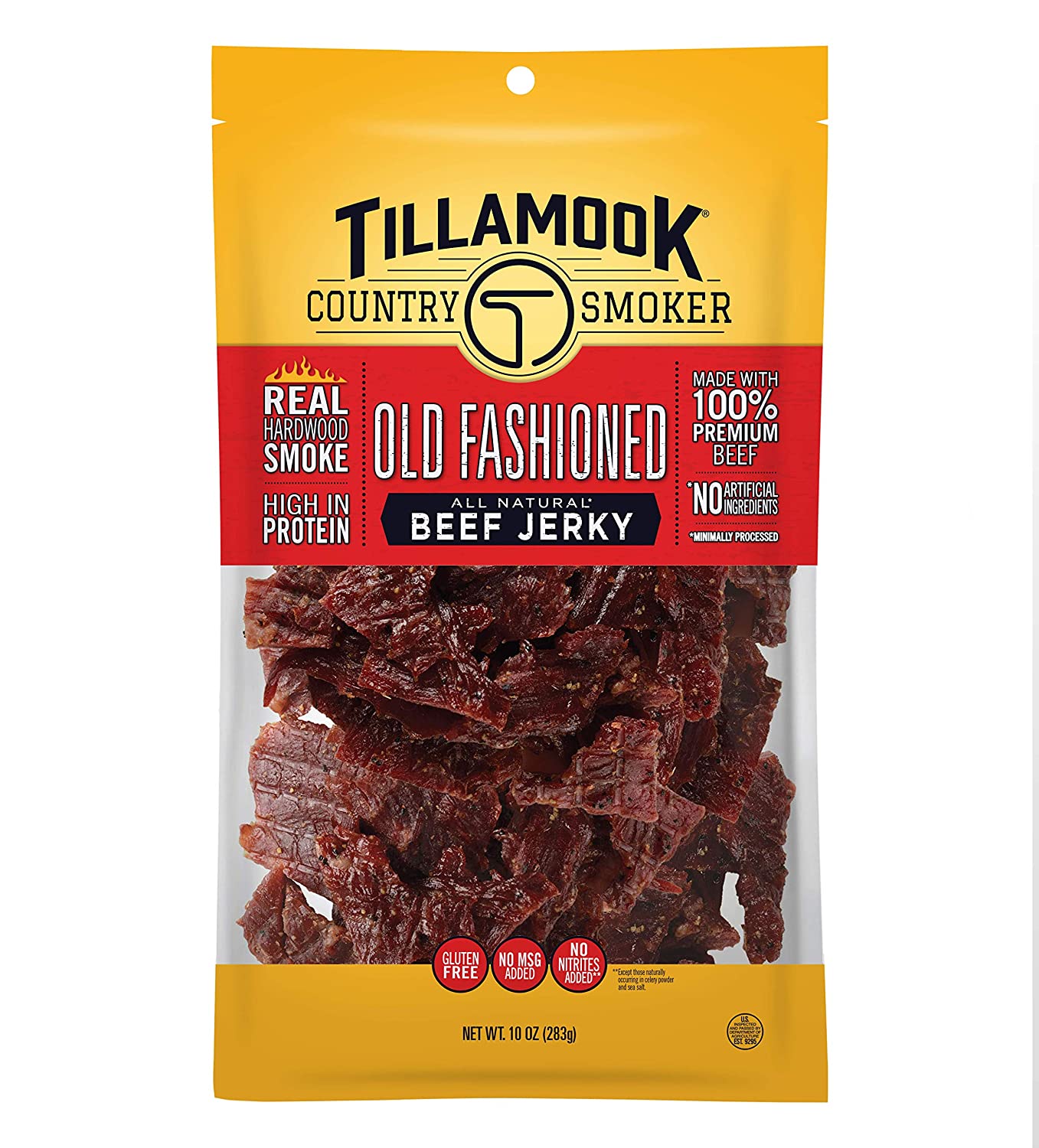 Tillamook Country Smoker Old Fashioned Beef Jerky, 10-Ounce