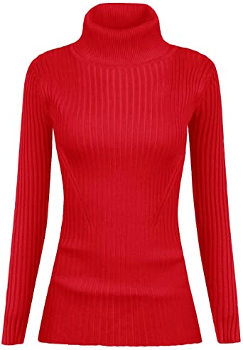 v28 Women’s Stretchable Korea Long SLeeve Turtleneck Sweater