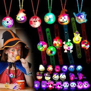 Yafeite Eco-Friendly Spooky Glow In The Dark Necklaces, 32-Count
