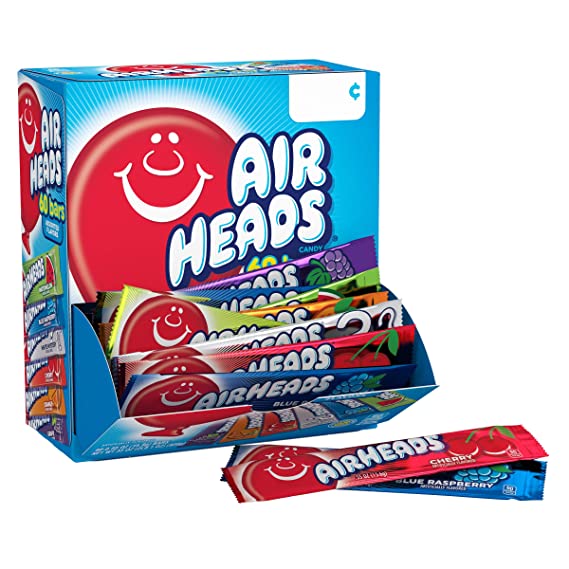 Airheads Assorted Flavors Bulk Candy, 60-Count