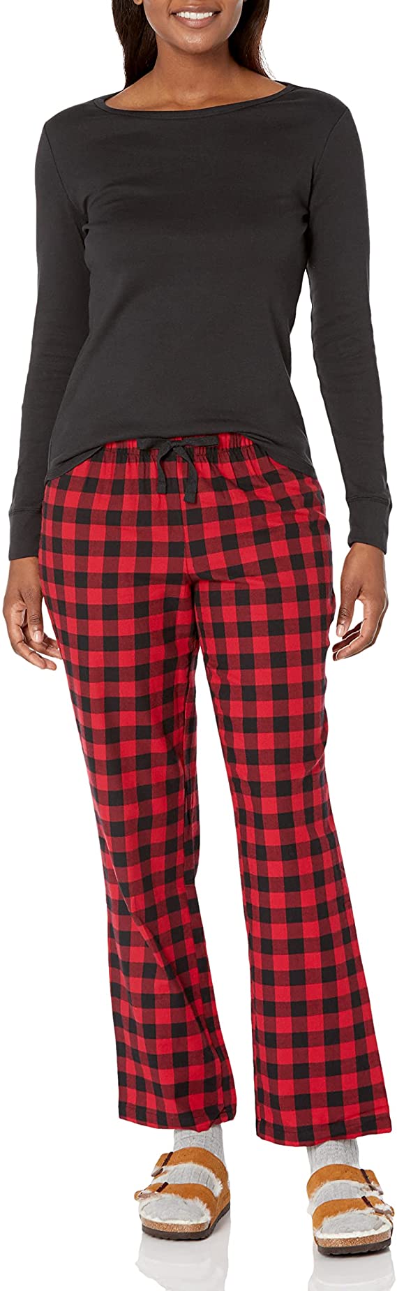 Amazon Essentials Machine Washable Flannel Pajamas For Women