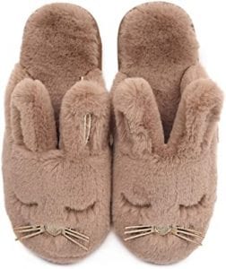 Caramella Bubble Rubber Soled Fluffy Bunny Slippers
