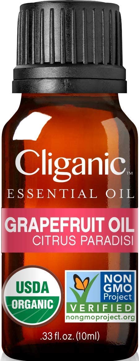 Cliganic USDA Organic Grapefruit Essential Oil, 10-Milliter