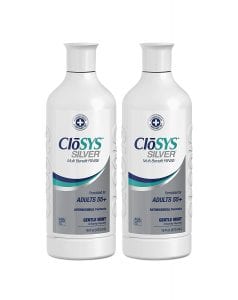 CloSYS Silver Antimicrobial Fluoride Mouthwash, 2-Pack