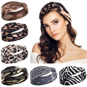 Cooperwin Boho Floral Bandana Headbands, 6-Piece