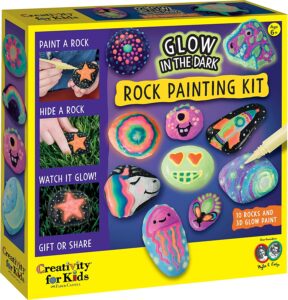 Creativity For Kids Crafting Kit Glow In The Dark Rocks, 10-Piece