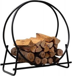 DOEWORKS Long-Lasting Round Firewood Rack Hoop, 30-Inch