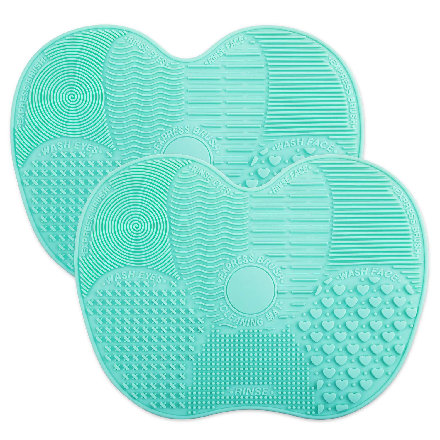 Easkep Suction Cup Makeup Brush Cleaning Mat, 2-Pack