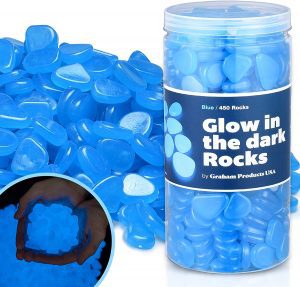 Graham Products Sun Charging Glow In The Dark Rocks, 450-Piece