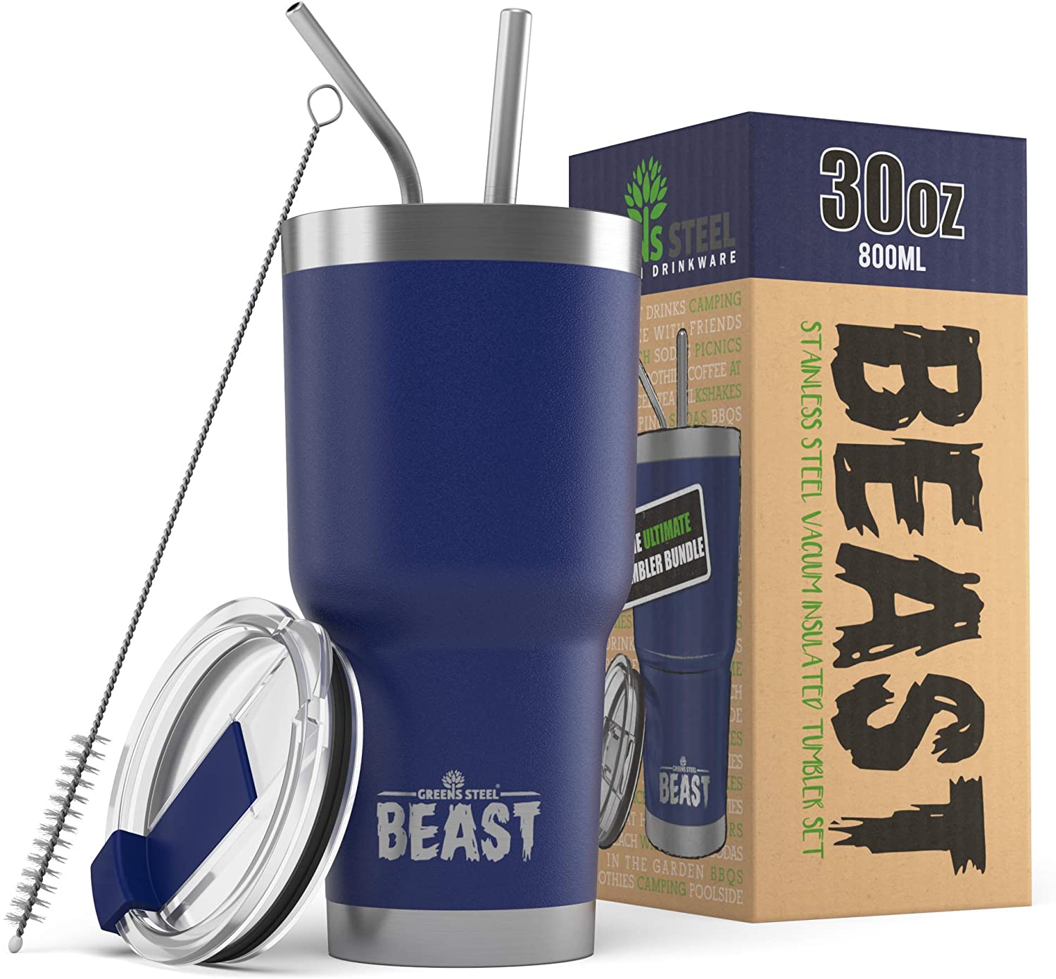 Greens Steel BEAST Double Wall Vacuum Insulated Cup, 30-Ounce