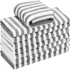 Gryeer Lightweight Classic Kitchen Towels, 8-Pack