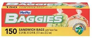 Hefty Baggies Twist Tie Sandwich Bags