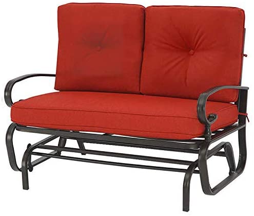 Incbruce Easy Assemble Steel Frame Porch Glider