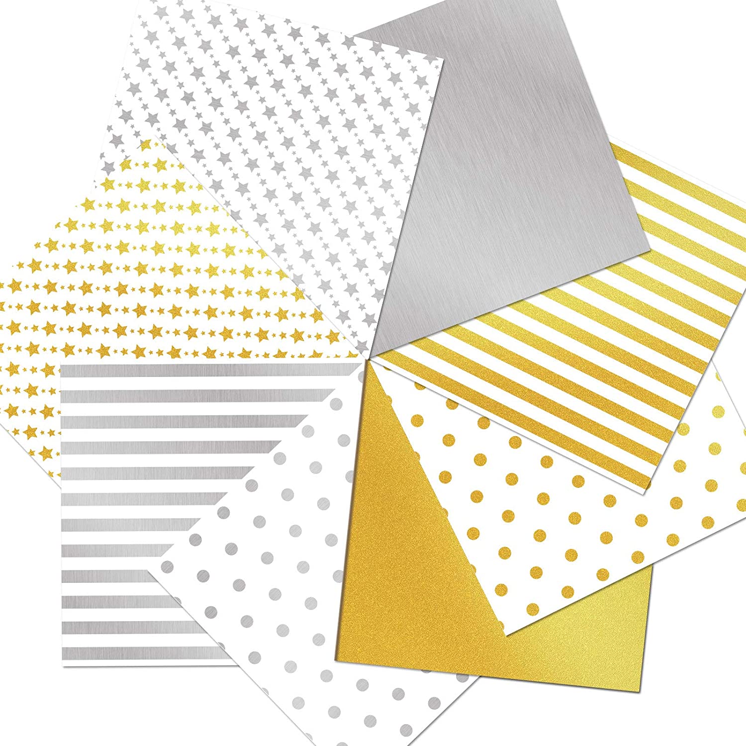 KD KIDPAR Metallic Patterned Tissue Paper, 160-Count