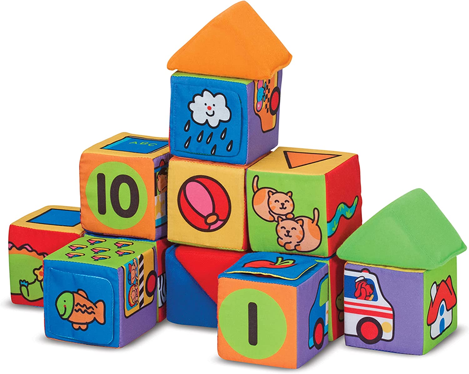 Melissa & Doug Fabric Blocks Toys For 1-Year-Old Boy