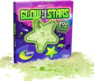 OIG Brands Plastic Glow In The Dark Stars, 200-Piece