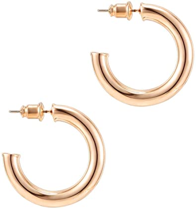 PAVOI Lead-Free Gold Hoop Earrings