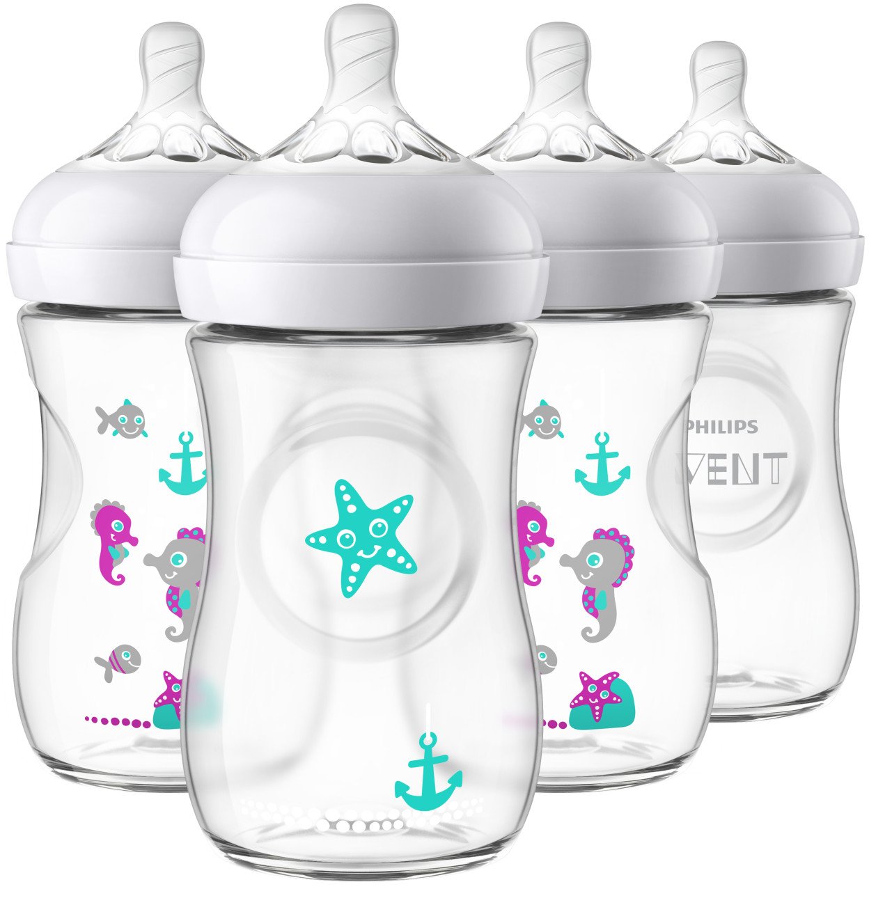 Philips Avent Clear Baby Bottle For Breastfed Babies, 4-Pack
