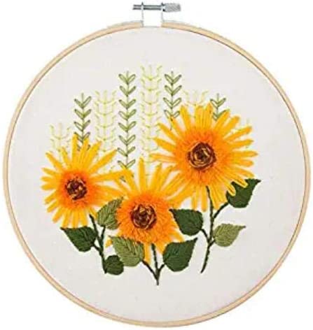 SevFan Sunflower Embroidery Kit For Beginners