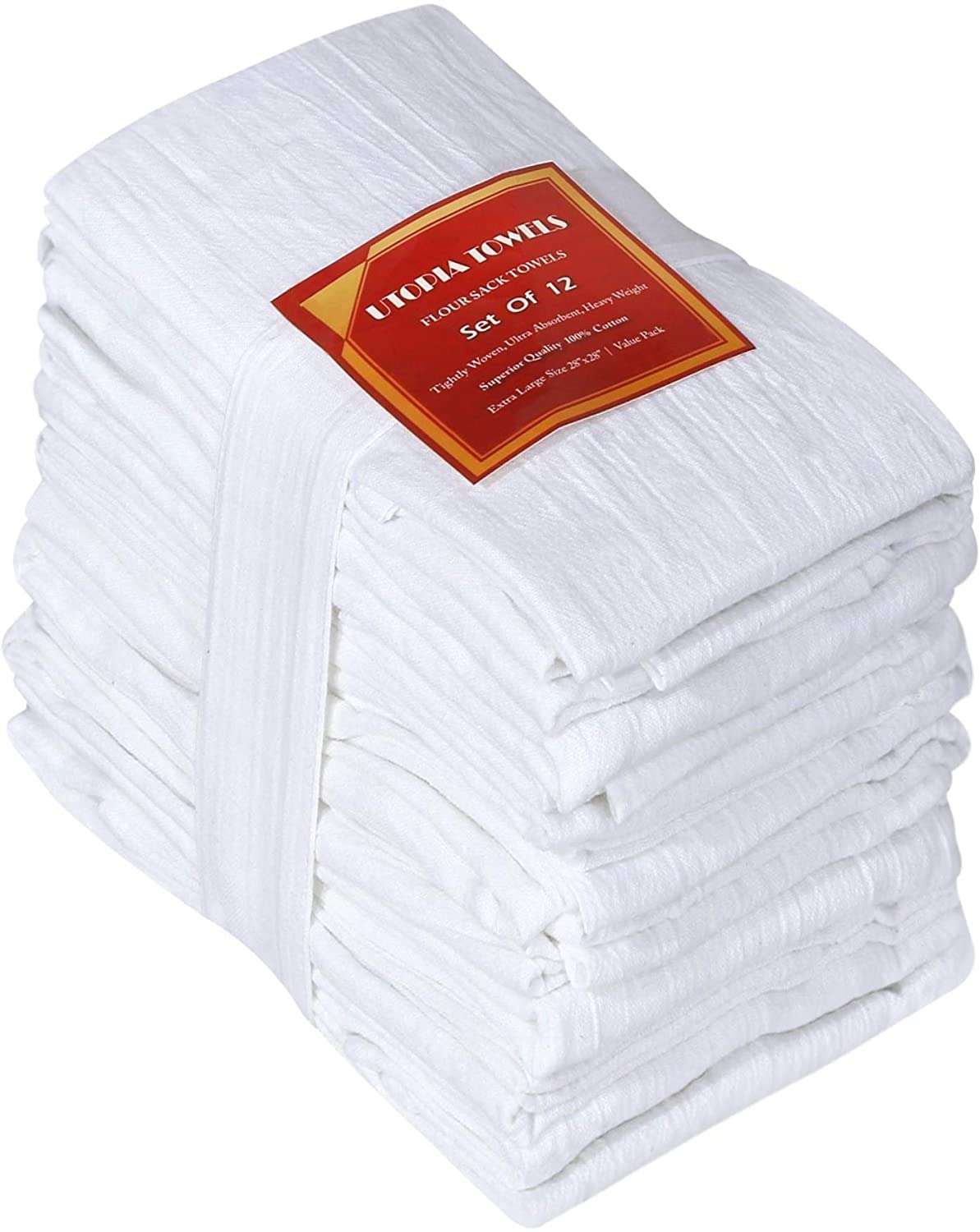 Utopia Kitchen Woven Heavy Weight Kitchen Towels, 12-Pack