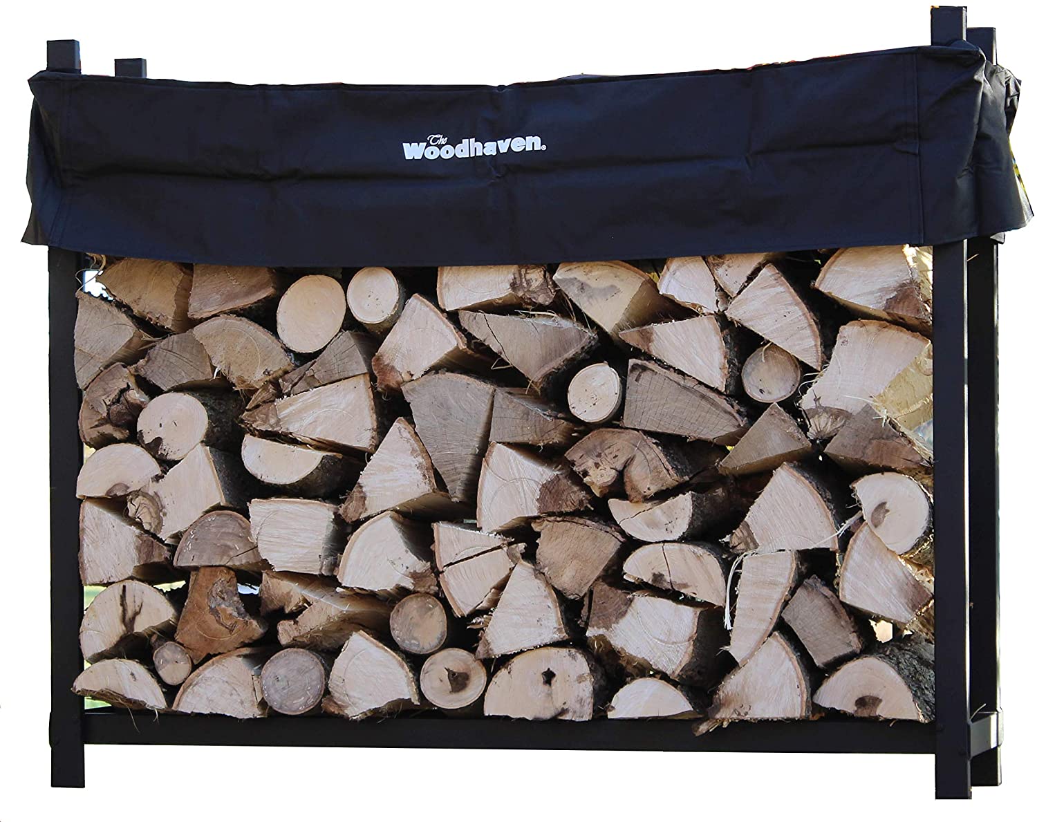 Woodhaven Metal Firewood Rack & Cover, 5-Foot