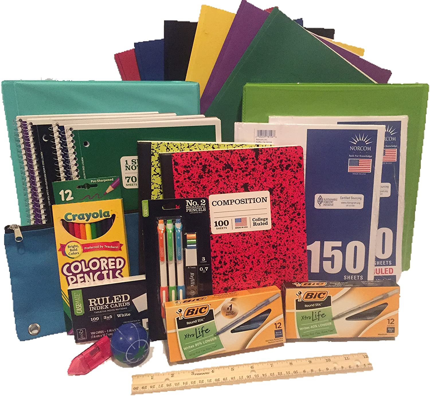 Crayola, Bic, & Fiskars All-In-One High School Homeschool Supplies Set